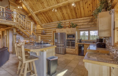 Pagosa Meadows IV House | Spacious Log Lodge w/Hot Tub, Game Room, Mtn Views, Wraparound Deck, 5 Acres, Near Pagosa Springs!