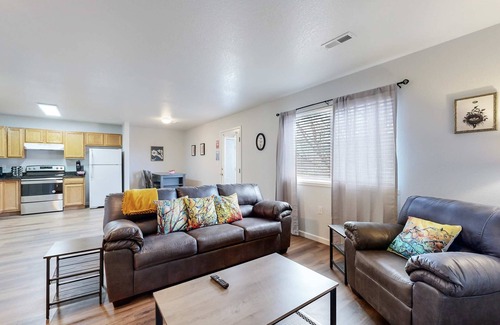 Brighton Apartment | Spacious Two-Bed Updated Near DIA easy Denver Access