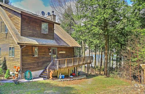 Stamford House | Stamford Lakefront Home with Dock and Wraparound Deck!