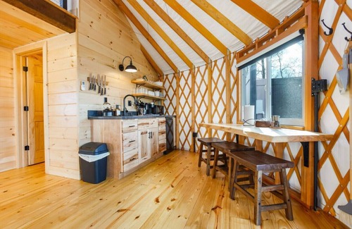 Knox Dale RV Rental | Starlit Haven | Hot Tub, Stargazing Loft, Nature Retreat in PA Wilds