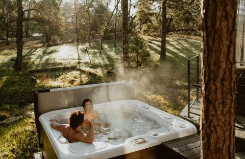 Mariposa Villa | Stone House by Casa Oso, hot tub, 43 private acres with hiking trails