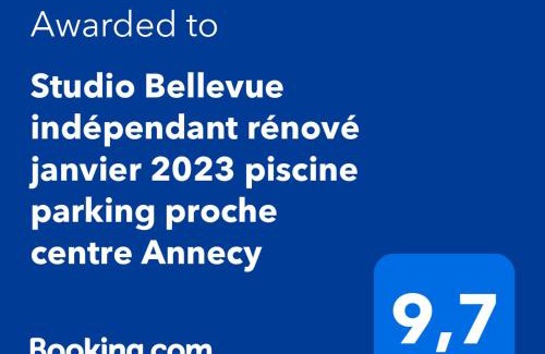 Poisy Apartment | Studio Bellevue appart indépendant rénové 2024 piscine parking proche centre Annecy