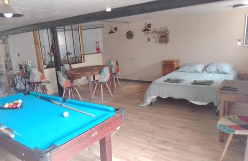 Saint-Priest Apartment | Studio calme avec billard