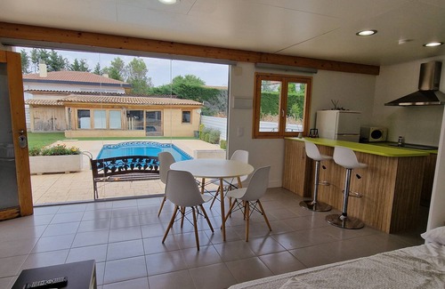 Nuevo Baztan Apartment | Studio Modern Swimming Pool Barbecue Couples Friends Gym Sauna