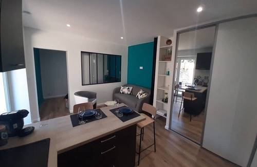 Grezieu-la-Varenne Apartment | STUDIO RENOVE RDC TERRASSE + EXTERIEUR PAYSAGE