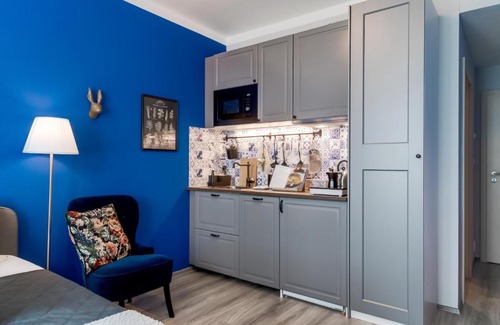 Prague 9 Apartment | Studio Travel Blue, Harfistka Residence, O2 Arena