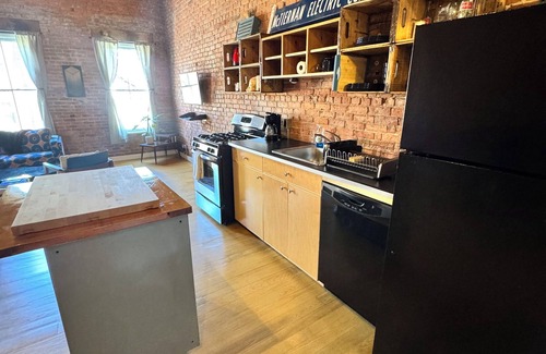 Troy Apartment | Stylish loft in the heart of downtown Troy with onsite parking