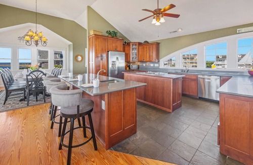 Wind Over Waves House | SUMMER SAVINGS - Soundfront Home w/Pool, Hot Tub, Elevator, Theater, Tiki Bar