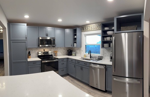 Westbrook Center House | Sunset Skies: walk to Water's Edge, 2 homes in 1, pet-friendly, fully redone!