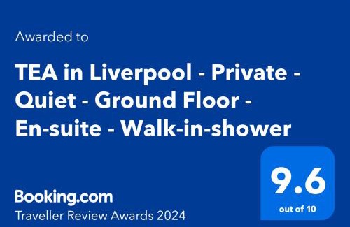 Crosby House | TEA in Liverpool - Private - Quiet - Ground Floor - En-suite - Walk-in-shower