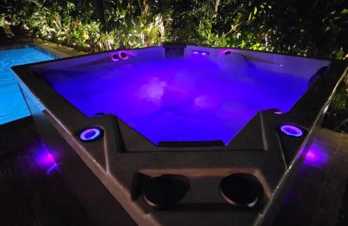 Agios Tychon Villa | TG NEW Luxury Private Resort Villas - Heated Salty Swimming Pool, Outdoor Jacuzzi, Sauna, Exotic Garden