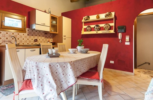 Isolabona Apartment | The attic from the fountain