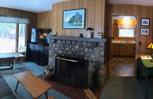 Presque Isle House | The Keith Farm Cabin, right on peaceful BIG Lake -48 acres!