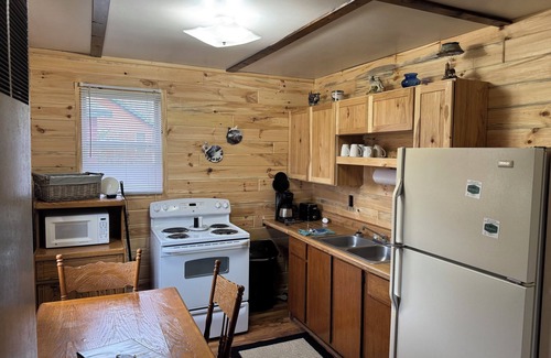 Gould City Cabin | The Wolf Den at Sunset Pines Resort
