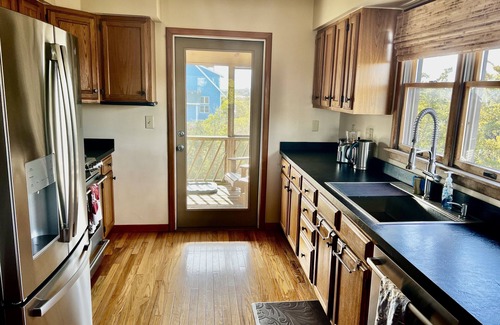 Ocracoke House | Three-bedroom house with views, decks, golf cart and home gym!