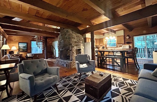 Weatherly Cabin | Timber framed cabin nestled in the Pocono Mountains on a private 400 acre estate
