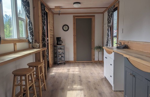 Nakusp House | Tiny House with stunning mountain views, steps from Arrow lake. Pet- friendly!