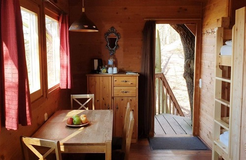 Solling Apartment | Tree house castle, living/bedroom - Baumhaushotel Solling