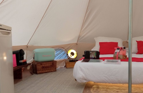 La Iglesia Cabin | Treehouse in rural forest area, charming Tipi Glamping tent in downtown area