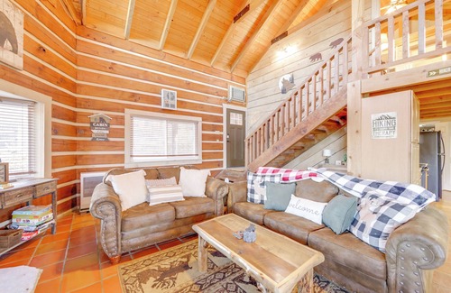 Waynesville Cabin | True Log Cabin w/Game Room, Year-Round Views