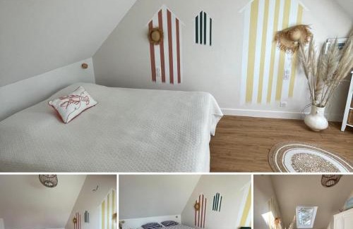 Clohars-Carnoet Bed & Breakfast | Ty Glazu Doelan espace 60m2, Port& criques à pied, 2 chambres privées au 1er étage, SDB, WC séparé