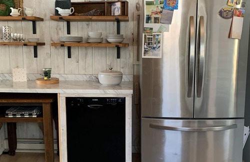 Brimley Cabin | UP lakefront cabin on warm inland lake across the street from Lake Superior