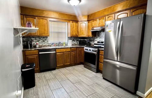 Ampere Apartment | Urban Oasis: Spacious 3BR 2BA Patio Oasis Near NYC, EWR &nAmerican Dream Mall