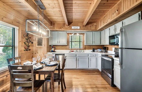 Pigeon Forge Cabin | Views 1BR/1.5Bath Pet-Friendly with Hot Tub & BBQ