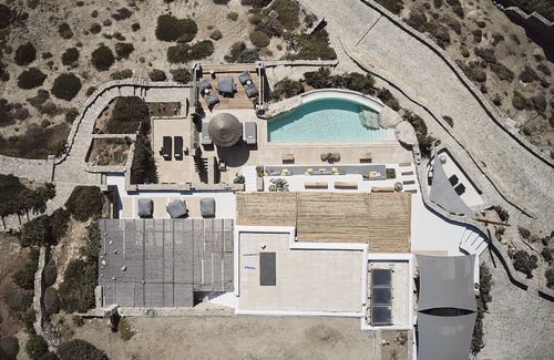 Ftelia Villa | Villa Barbarossa - Elegant Beachfront Retreat with Heated Pool & Outdoor Gym
