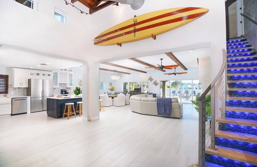 Indian Rocks Beach House | Walk to Beach 5BR Wtr, Pool, Dock, Golf Cart