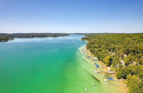 Walloon Lake House | Walloon Lake Getaway with Fire Pit - Walk to Water!