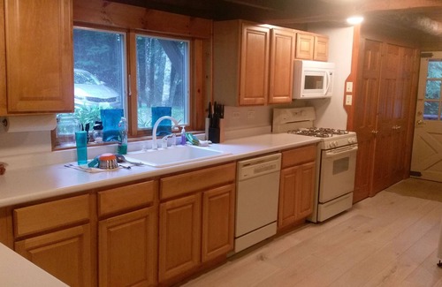 Rindge House | Waterfont log home nestled in the pines