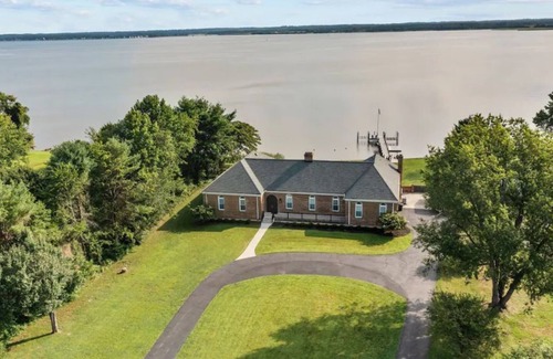Tappahannock House | Waterfront Home with Hot Tub, Dock, Fire Pit, and Private Dock