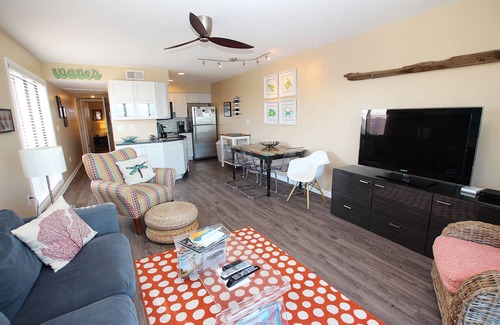 Duck Condo | WaveHi! - Oceanfront! Wave Hi To The Surf From Your Private Deck!