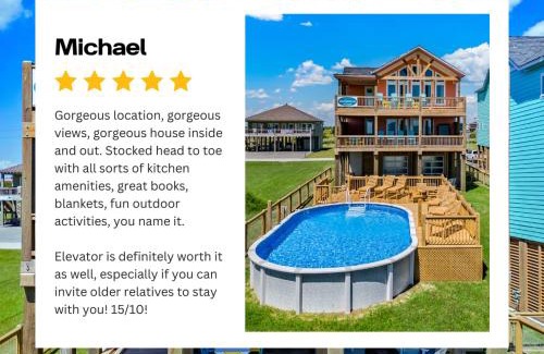 Crystal Beach House | Wayward Sun Luxury 4BR Gulf Retreat w Pool, Hot Tub & Elevator