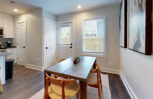 Villa Heights Apartment | West Elm™ Furnished Oasis with Dog-Friendly Back Patio
