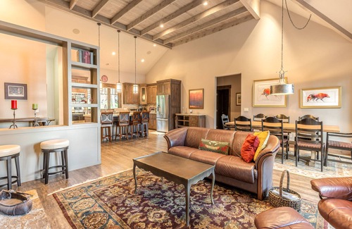 Lakeside House | Wilderness retreat with a large deck, grill, updated interior, fireplace, and AC
