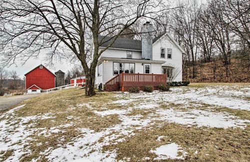Merrimac Cottage | Wisconsin River Valley Farmhouse: Fire Pit & View