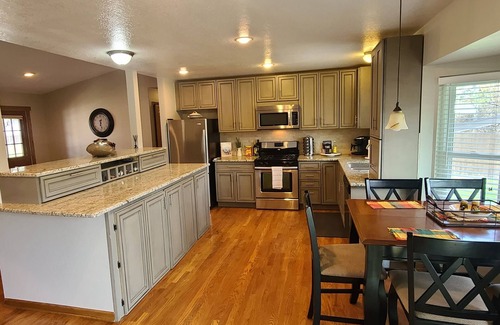 Louisville House | WONDERFUL RANCH-Louisville-gas F.P. on back patio/H.S. Int-GAS F/P Living Room.