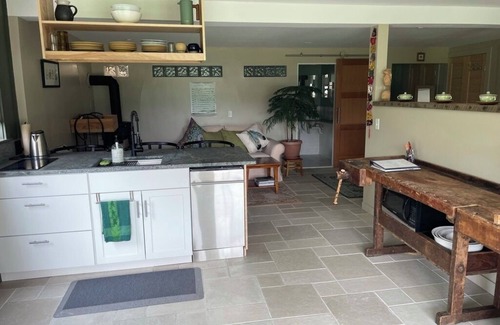 Great Barrington Apartment | Zen Riverfront studio w/Spa steam shower, wood stove, SKI Catamount/Butternut