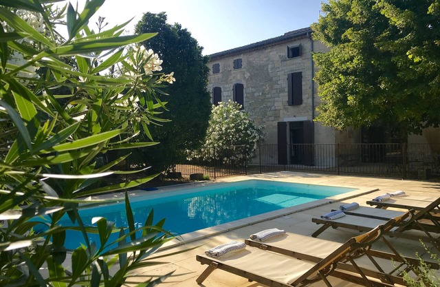 17th century character house in village center with swimming pool