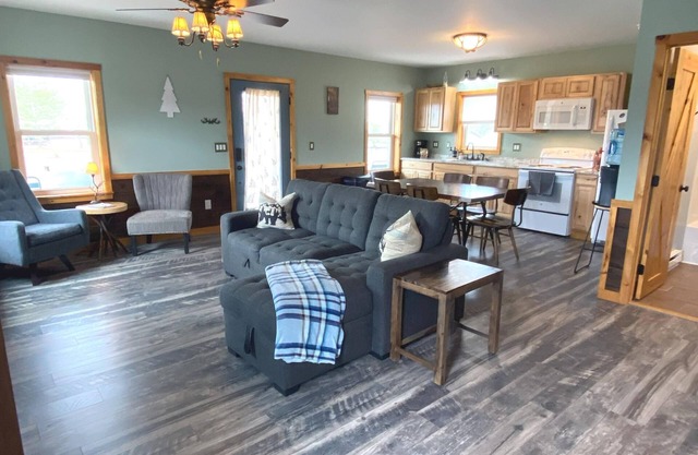 2 Bedrooms with a King Bed, 1 Bath across from the Visitor Center