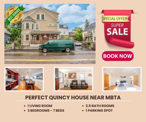 383 - 3BR Quincy - Chic House near Adams Park