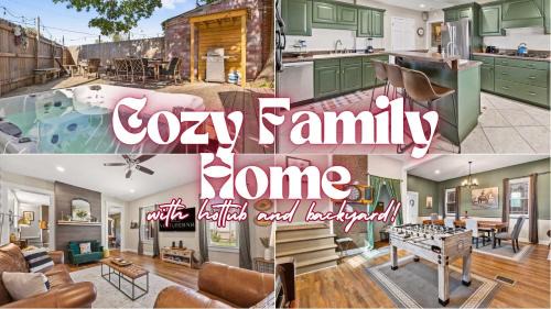 3BR Cozy Family Home with HotTub & Spacious Backyard