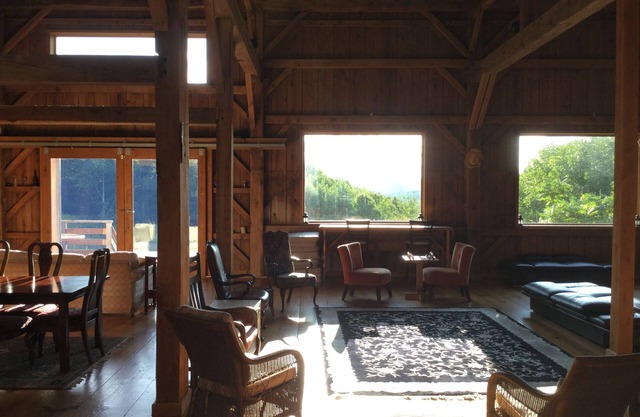 5500sqft Mountain Barn on 300 wooded acres. Stunning structure, amazing views!