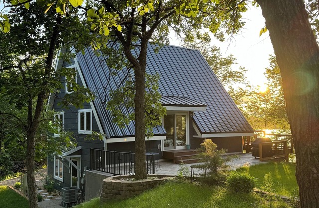 A Hygge Hüs, a charming A-Frame nestled on the shores of Lake Bolfing