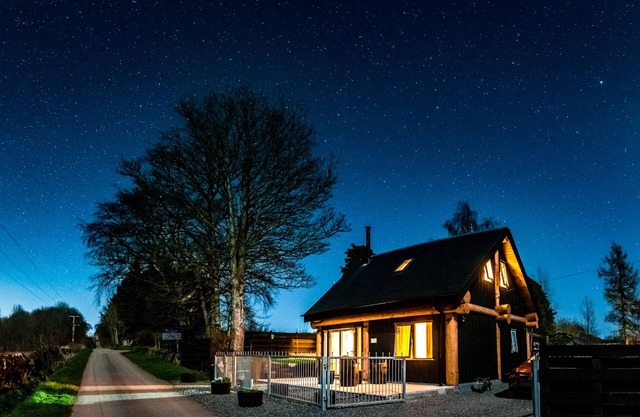 A True Log Cabin Experience built with Scottish Douglas fir trees. Pet Friendly.