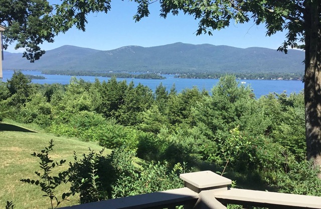 Amazing Lake George Views from Green Harbour Townhouse with private beach .
