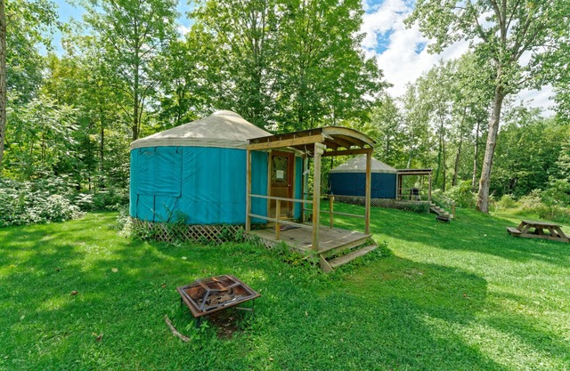 Andelyn Farm Butterfly Haven Yurt. A Unique Glamping Experience in Up-State NY