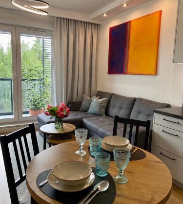 Apartament Dekerta garaż, duży taras, smart tv